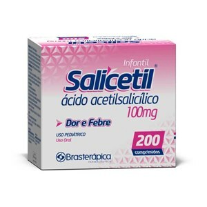 AAS - SALICETIL 100MG INFANTIL 200 COMPRIMIDOS