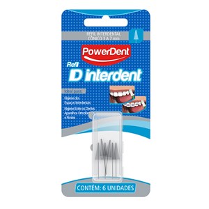 Escova Interdental Power Dent Cônico Refil 6 Unidades