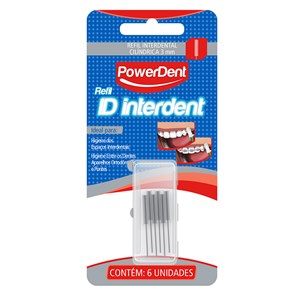 Escova Interdental Power Dent Cilíndrico Refil 6 Unidades