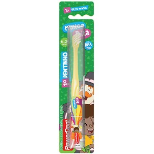 Escova De Dente Infantil Powerdent 1º Dentinho Mundo Bita