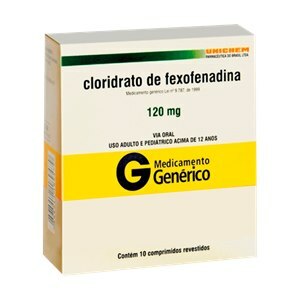 Cloridrato De Fexofenadina 120 Mg Com Rev Ct Bl Al Al X 10