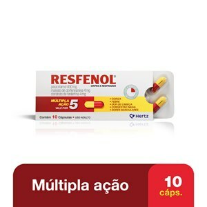 PARACETAMOL + CLORFENIRAMINA + FENILEFRINA - RESFENOL 10 CÁPSULAS