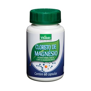 Magnésio Cloreto 500Mg Vitalab 60 Cápsulas