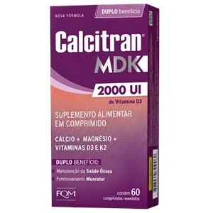 Suplemento Alimentar Calcitran MDK 2000ui 60 Comprimidos