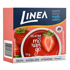 Gelatina Linea Sucralose Sabor Morango 10g