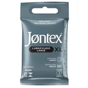 Preservativo Jontex Lubrificado Xl Com 3 Unidades