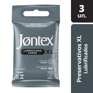 Preservativo Jontex Lubrificado Large Xl - 3 Unidades
