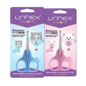 TESOURA PARA UNHAS UNHEX BABY CORES SORTIDAS