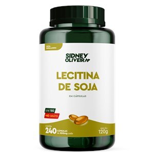 LECITINA DE SOJA LEVE 180 CÁPSULAS + 60 GRÁTIS  SIDNEY OLIVEIRA 