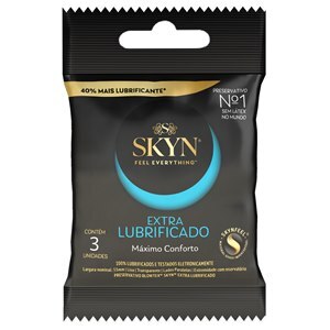 Preservativo Blowtex Skyn Extra Lubrificado Com 3 Unidades