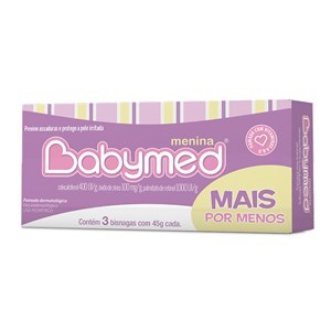 Pomada Para Prevenção De Assaduras Babymed Menina 3 Unidades 45G