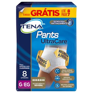 Roupa Íntima Tena Pants Ultra Tamanho G/Eg Leve 8 Pague 7 Unidades