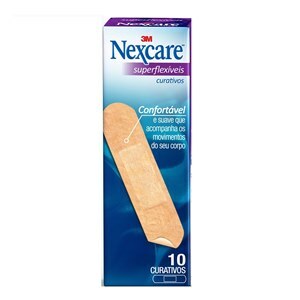 Curativo Nexcare Superflexíveis 10 Unidades