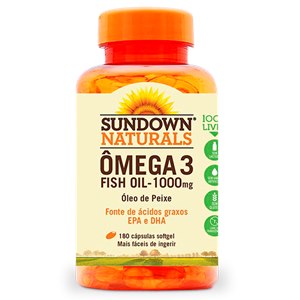 Óleo De Peixe - Fish Oil 1000Mg Sundown 180 Cápsulas 