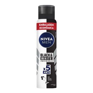 DESODORANTE ANTITRANSPIRANTE AEROSOL NIVEA MASCULINO INVISIBLE BLACK & WHITE PROMO 200ML