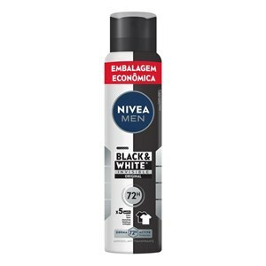 DESODORANTE ANTITRANSPIRANTE AEROSOL NIVEA MASCULINO INVISIBLE BLACK & WHITE PROMO 200ML