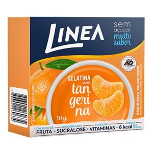 Gelatina Linea Sucralose Sabor Tangerina 10g 