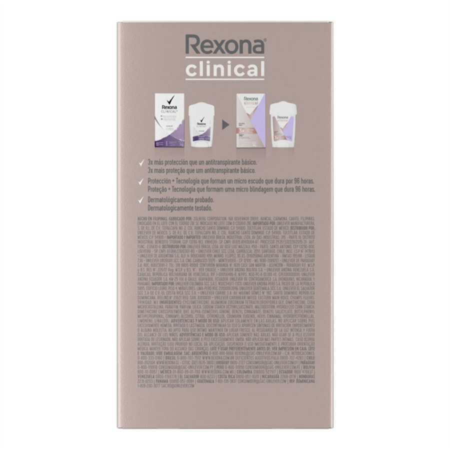 Desodorante Stick Antitranspirante Rexona Clinical 58 gr Extra Dry