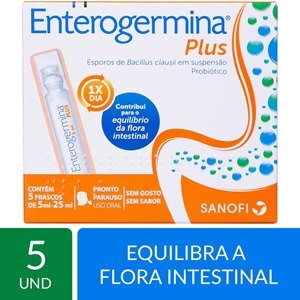 Probiótico - Enterogermina Plus 5Ml 5 Flaconetes 