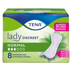 Absorvente Para Incontinência Urinária Tena Lady Discreet Normal 8 Unidades
