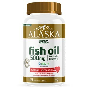 ÔMEGA 3 500MG ALASKA 500 CÁPSULAS SIDNEY OLIVEIRA