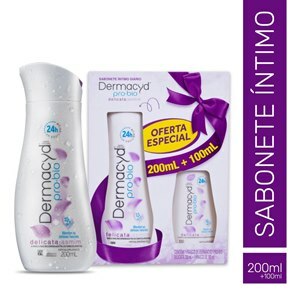 SABONETE LÍQUIDO ÍNTIMO KIT DERMACYD DELICATA 200ML+100 ML - 300ML