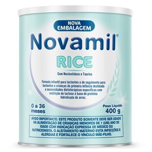 Fórmula Infantil Novamil Rice Sem Lactose 0 A 3 Anos 400g