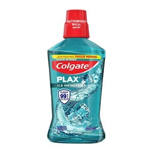ENXAGUATÓRIO BUCAL COLGATE PLAX ICE INFINITY LEVE 500ML PAGUE 350ML