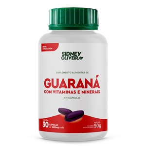 Guaraná Com Vitaminas E Minerais Sidney Oliveira 30 Cápsulas