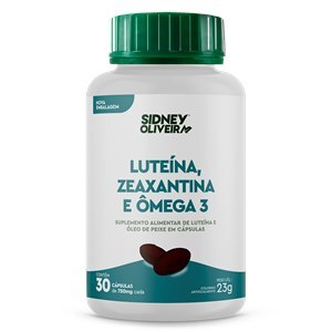 LUTEÍNA + ZEAXANTINA  E ÔMEGA 3  30 CÁPSULAS SIDNEY OLIVEIRA 