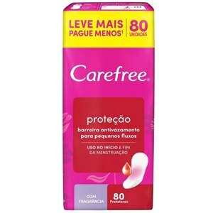 Protetor Diário Carefree Proteção Com Perfume Leve Mais Pague Menos 80 Unidades