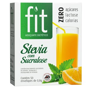 Adoçante Fit Stevia Com Sucralose 50 Envelopes