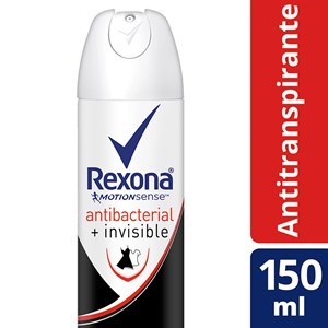Desodorante Antitranspirante Aerossol Rexona Antibacterial + Invisible Feminino 72H 150Ml