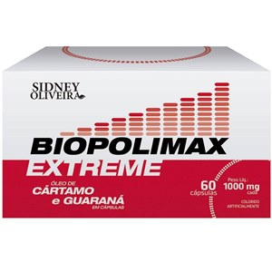 Biopolimax Extreme Cártamo Com Guaraná Sidney Oliveira 60 Cápsulas