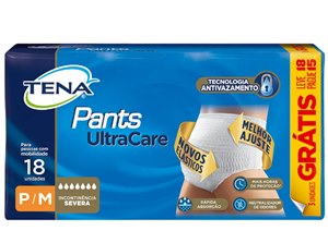 Roupa Íntima Tena Pants Ultra Tamanho P/M Leve 18 Pague 15
