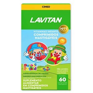 LAVITAN KIDS 60 COMPRIMIDOS MASTIGÁVEIS