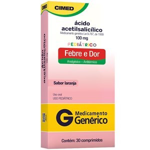 Aas 100Mg Infantil Com 30 Comprimidos - Cimed - Genérico
