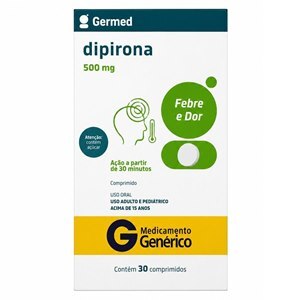 Dipirona 500Mg 30 Comprimidos - Germed Genérico (Novalgina)
