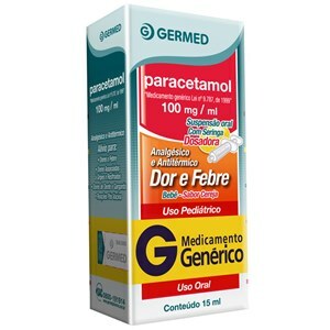 Paracetamol Bebê 100Mg/Ml Gotas 15Ml - Germed - Genérico