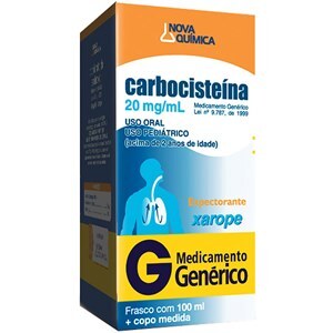 Carbocisteína Xarope Pediátrico 100Ml - Nova Química - Genérico