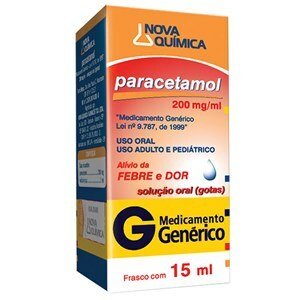 Paracetamol 200Mg/Ml Gotas 15Ml - Nova Química - Genérico
