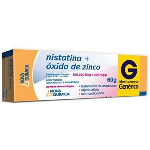 Nistatina + Óxido De Zinco Pomada 60G - Nova Química - Genérico