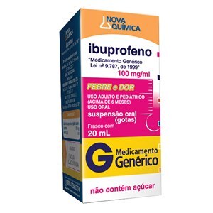 Ibuprofeno 100Mg/Ml Gotas 20Ml - Nova Química - Genérico