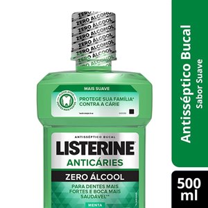 Enxaguante Antisséptico Bucal Listerine Anticáries Menta Suave 500Ml