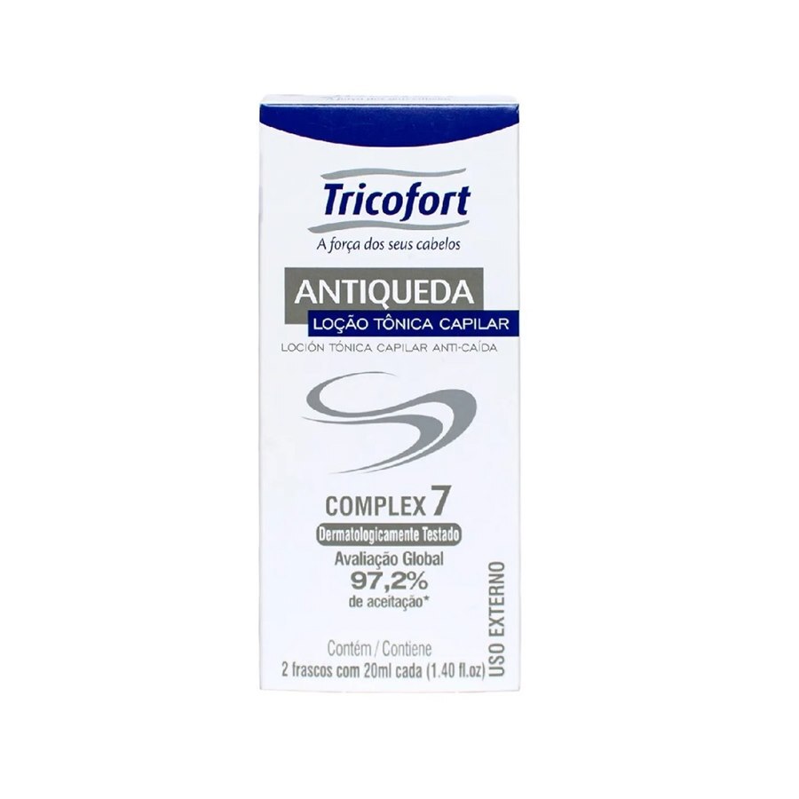 LOÇÃO TÔNICA CAPILAR TRICOFORT ANTIQUEDA 2 FRASCOS 20ML - Ultrafarma