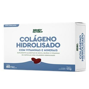 COLÁGENO HIDROLISADO + VITAMINAS E MINERAIS 60 CÁPSULAS SIDNEY OLIVEIRA