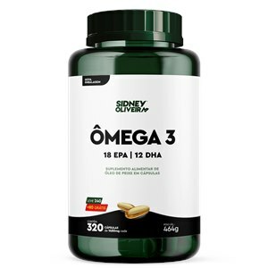 ÔMEGA 3 1000MG LEVE 240 CÁPSULAS + 80 GRÁTIS SIDNEY OLIVEIRA