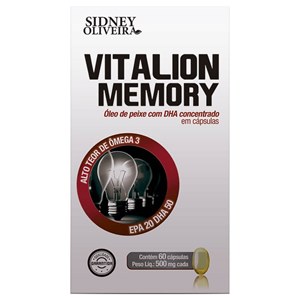 Vitalion Memory Ômega 3 Dha 500Mg Sidney Oliveira 60 Cápsulas