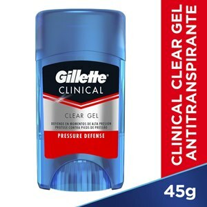 DESODORANTE GILLETTE ANTITRANSPIRANTE CLEAR GEL CLINICAL PRESSURE DEFENSE 45G  