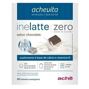 Inelatte Zero Açúcar 60 Tabletes Mastigáveis Sabor Chocolate